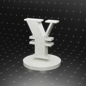 Japanese yen symbol representing the Bank of Japan rate hike and crypto market reaction