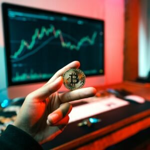 Bitcoin market chart representing price and Federal Reserve expectations