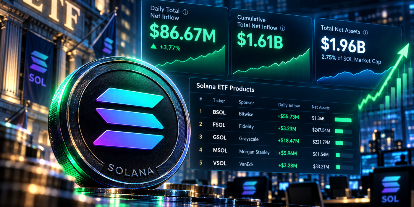 Solana Crypto Holds $120 as ETF Inflows Strengthen SOL Outlook