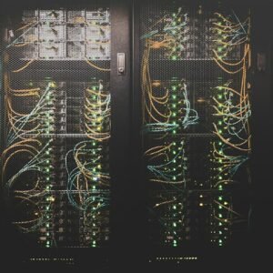 Data center server racks representing CoreWeave AI infrastructure
