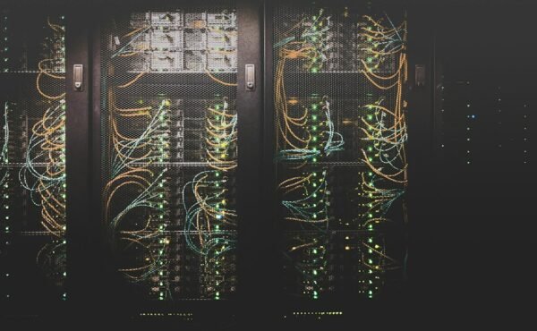 Data center server racks representing CoreWeave AI infrastructure