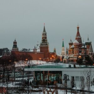 Moscow financial district representing Moscow Exchange crypto futures